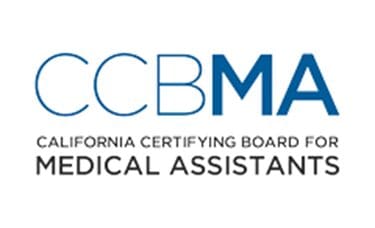 Logo of California Certifying Board of Medical Assistants (CCBMA).